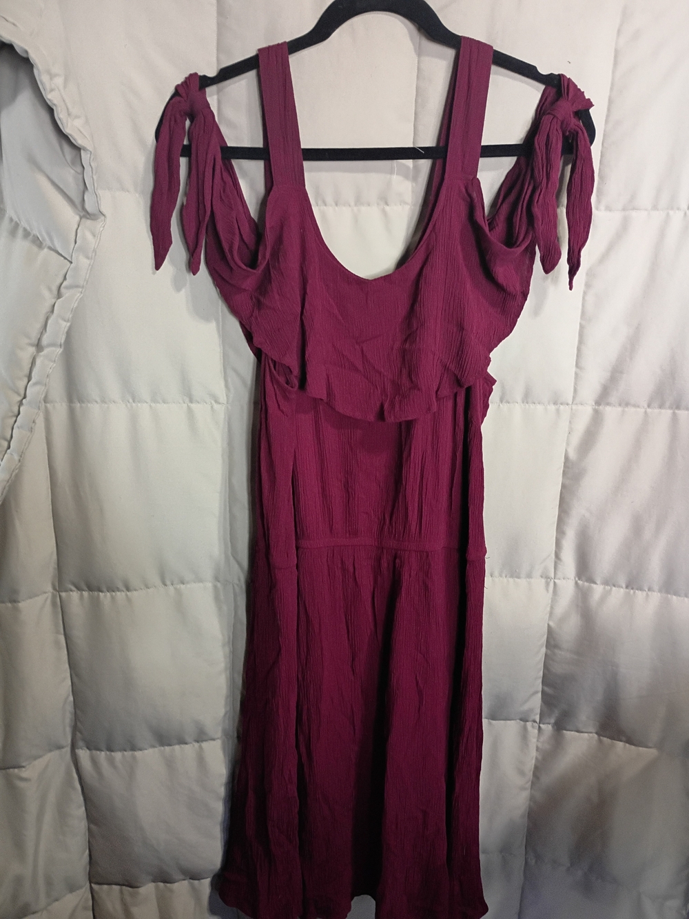 Maurices Tie-Shoulder Midi Dress in Magenta